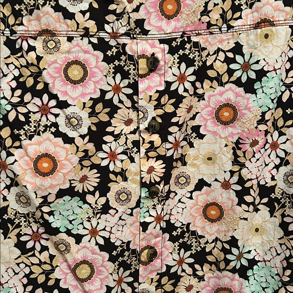 Maeve Anthropologie mixed media black and print shirt - Picture 8 of 8